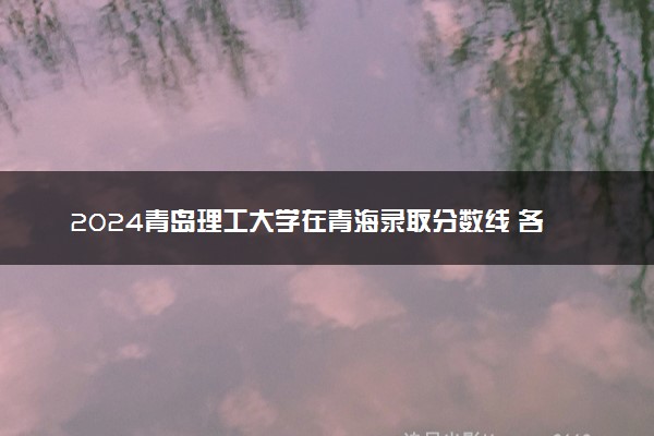 2024青岛理工大学在青海录取分数线 各专业分数及位次