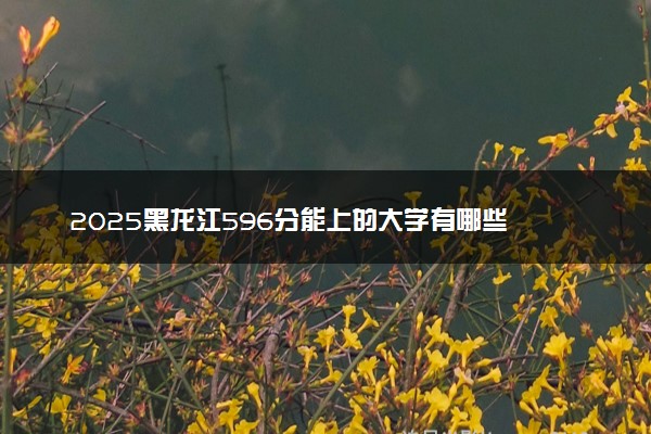 2025黑龙江596分能上的大学有哪些 可以报考院校名单