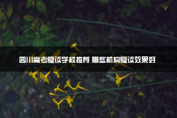 四川高考复读学校推荐 哪些机构复读效果好