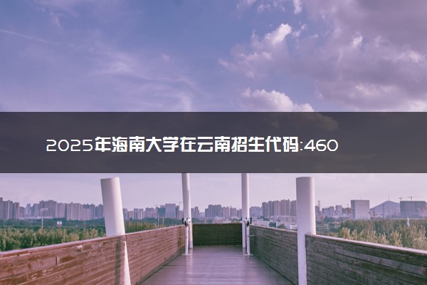 2025年海南大学在云南招生代码：4602 专业代码及报考指南