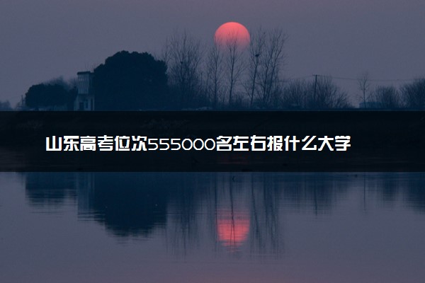 山东高考位次555000名左右报什么大学好（2025年参考）