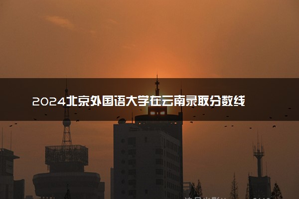 2024北京外国语大学在云南录取分数线 各专业分数及位次