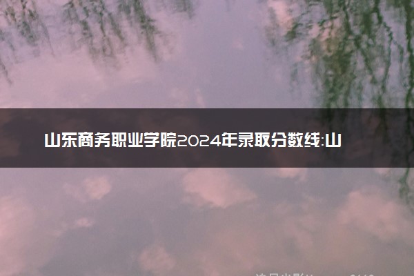 山东商务职业学院2024年录取分数线：山东442分领跑，山东160分垫底 2025报考建议及事项