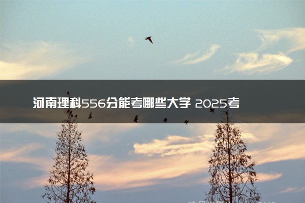 河南理科556分能考哪些大学 2025考生稳上的大学名单