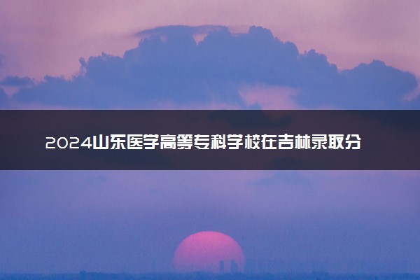 2024山东医学高等专科学校在吉林录取分数线 各专业分数及位次