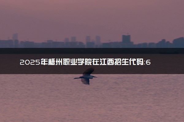2025年梧州职业学院在江西招生代码：6743 专业代码及报考指南