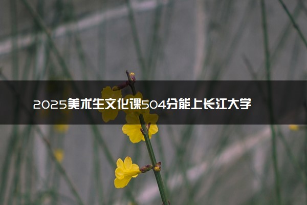 2025美术生文化课504分能上长江大学文理学院吗