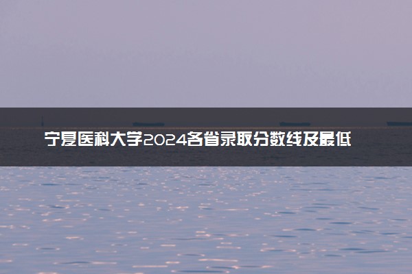 宁夏医科大学2024各省录取分数线及最低位次是多少