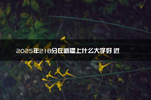 2025年218分在新疆上什么大学好 近三年录取分数线是多少