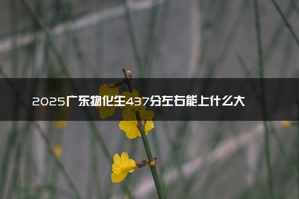 2025广东物化生437分左右能上什么大学 可以报考的院校名单