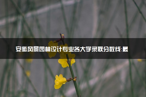 安徽风景园林设计专业各大学录取分数线：最低242分能上 开设院校及位次