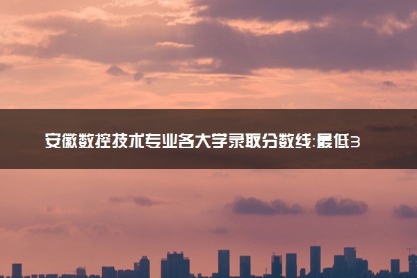 安徽数控技术专业各大学录取分数线：最低355分能上 开设院校及位次