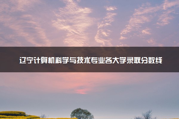 辽宁计算机科学与技术专业各大学录取分数线：最低380分能上 开设院校及位次