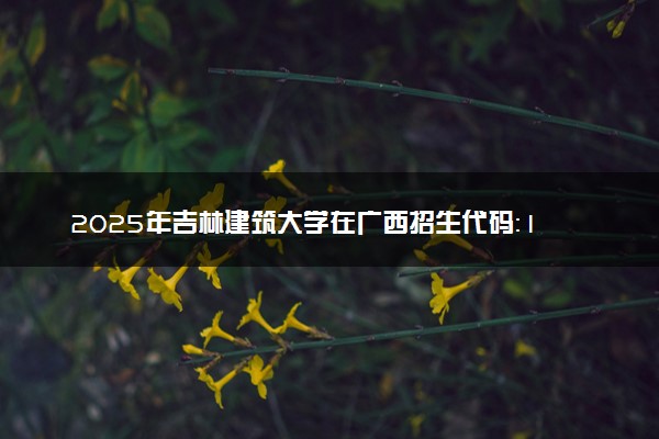 2025年吉林建筑大学在广西招生代码：10191 专业代码及报考指南