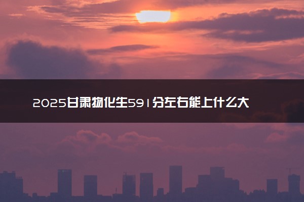2025甘肃物化生591分左右能上什么大学 可以报考的院校名单
