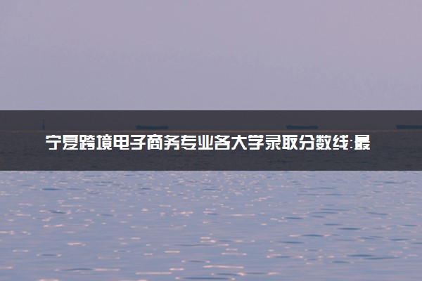 宁夏跨境电子商务专业各大学录取分数线：最低219分能上 开设院校及位次