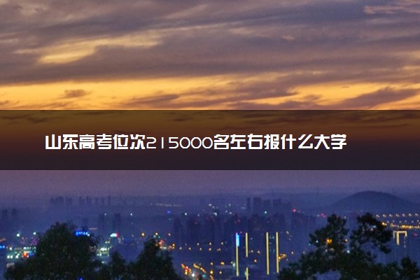 山东高考位次215000名左右报什么大学好（2025年参考）
