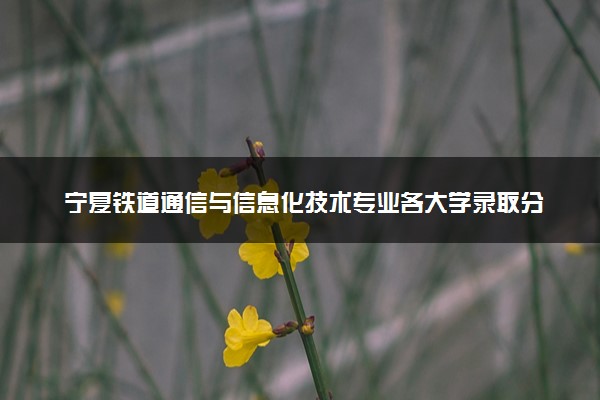 宁夏铁道通信与信息化技术专业各大学录取分数线：最低351分能上 开设院校及位次