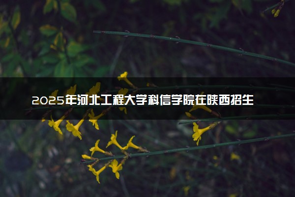 2025年河北工程大学科信学院在陕西招生代码及专业代码 河北工程大学科信学院陕西代码是多少？怎么查询？