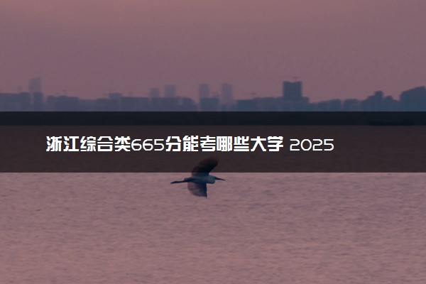 浙江综合类665分能考哪些大学 2025考生稳上的大学名单