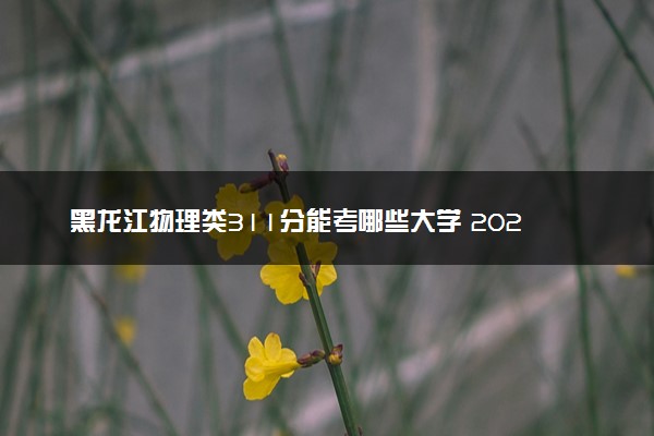 黑龙江物理类311分能考哪些大学 2025考生稳上的大学名单