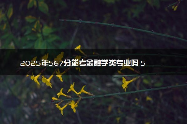 2025年567分能考金融学类专业吗 567分金融学类专业大学推荐