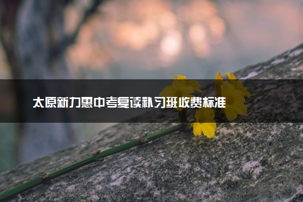 太原新力惠中考复读补习班收费标准