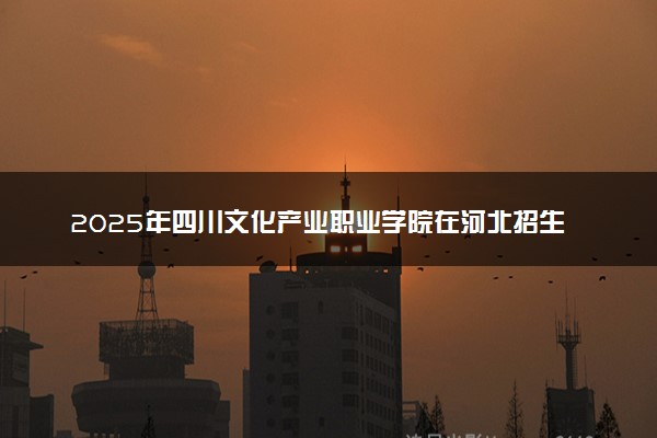 2025年四川文化产业职业学院在河北招生代码：1950 专业代码及报考指南