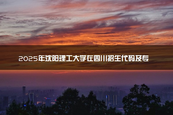 2025年沈阳理工大学在四川招生代码及专业代码 沈阳理工大学四川代码是多少？怎么查询？