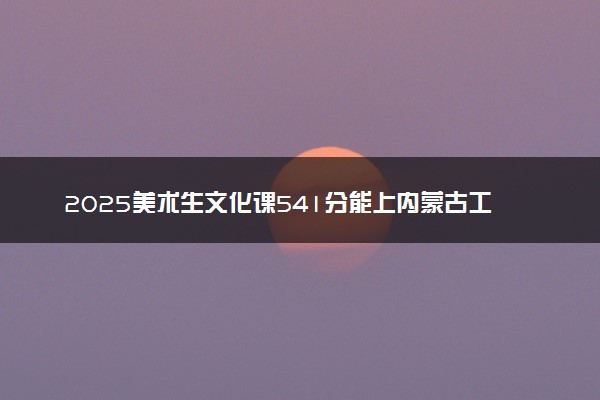 2025美术生文化课541分能上内蒙古工业大学吗