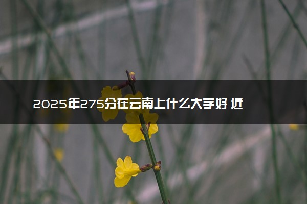 2025年275分在云南上什么大学好 近三年录取分数线是多少