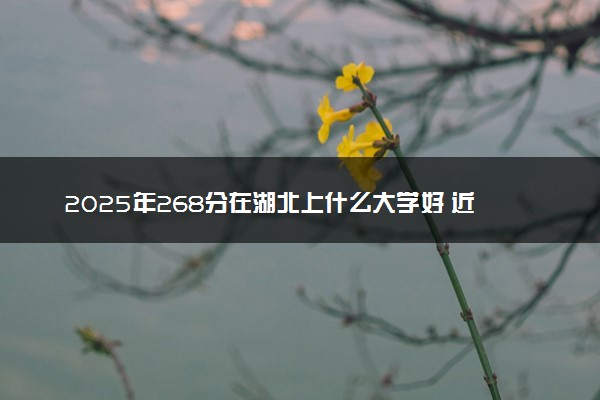 2025年268分在湖北上什么大学好 近三年录取分数线是多少
