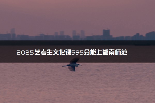 2025艺考生文化课595分能上湖南师范大学吗