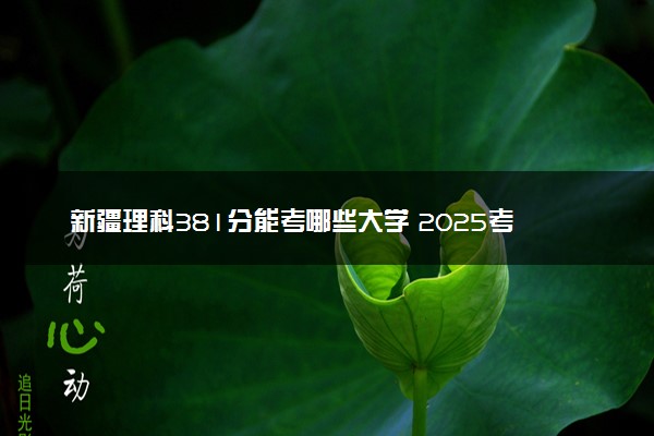 新疆理科381分能考哪些大学 2025考生稳上的大学名单