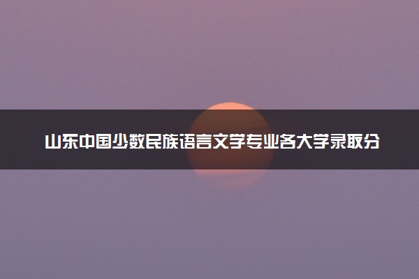 山东中国少数民族语言文学专业各大学录取分数线：最低500分能上 开设院校及位次