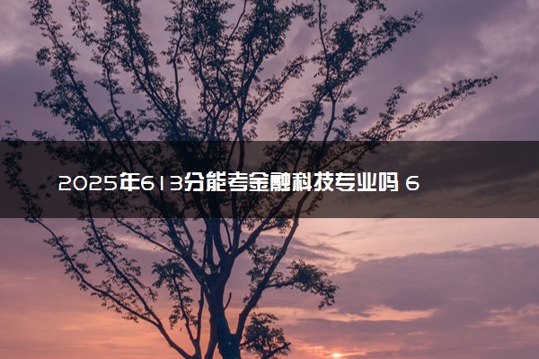 2025年613分能考金融科技专业吗 613分金融科技专业大学推荐