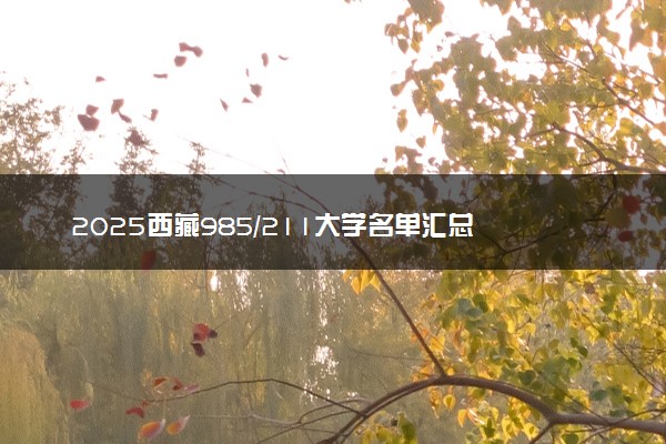 2025西藏985/211大学名单汇总 含院校排名及录取分数线