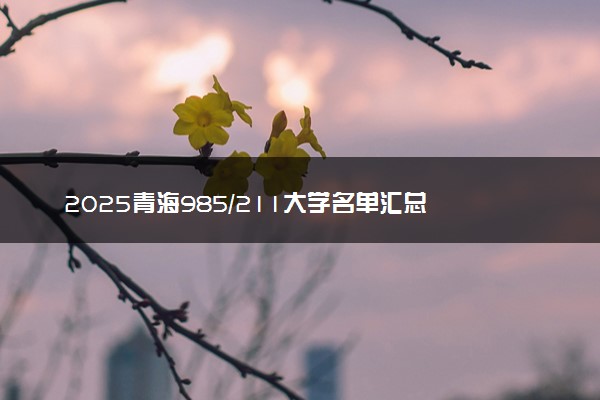 2025青海985/211大学名单汇总 含院校排名及录取分数线