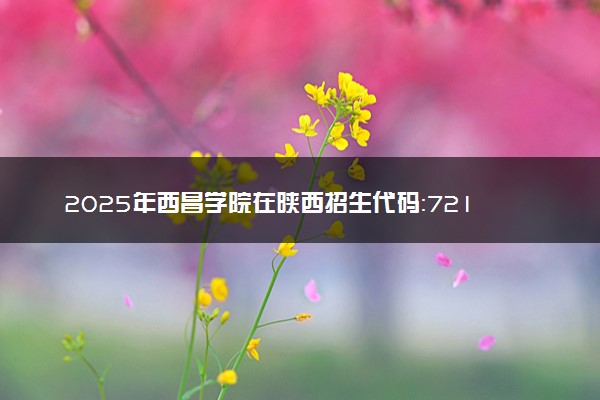 2025年西昌学院在陕西招生代码：7212 专业代码及报考指南