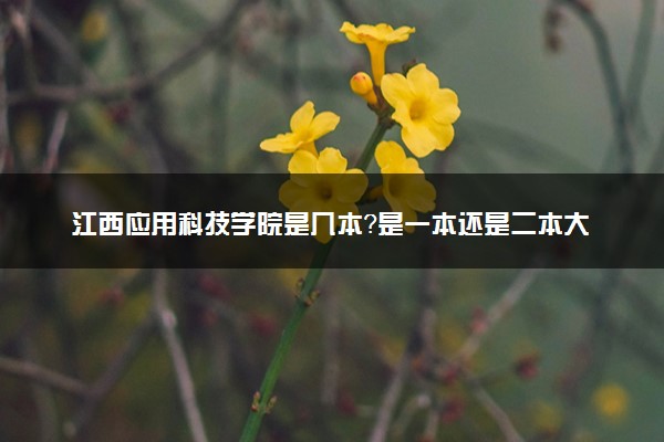 江西应用科技学院是几本？是一本还是二本大学