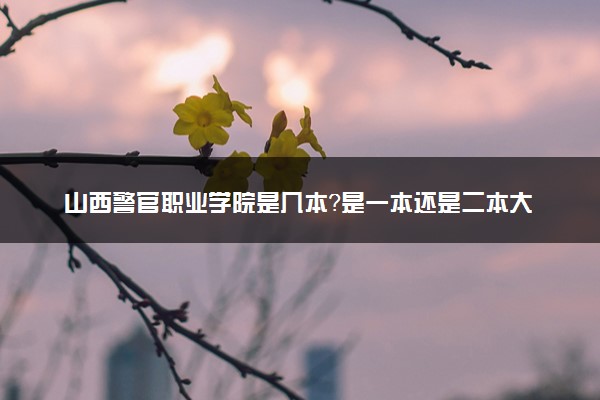 山西警官职业学院是几本？是一本还是二本大学