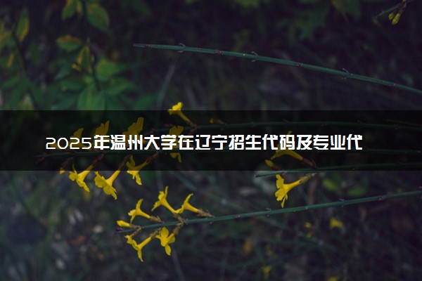 2025年温州大学在辽宁招生代码及专业代码 温州大学辽宁代码是多少？怎么查询？