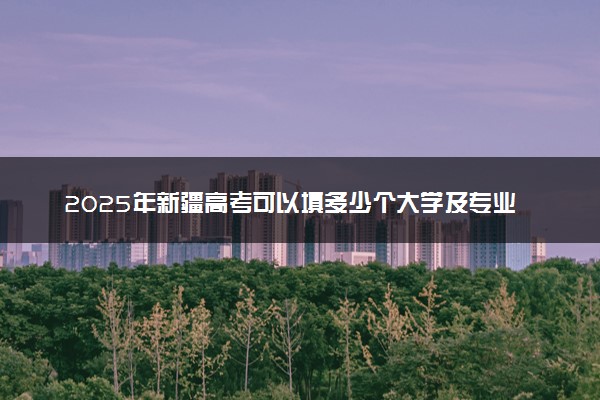 2025年新疆高考可以填多少个大学及专业 平行志愿怎么填