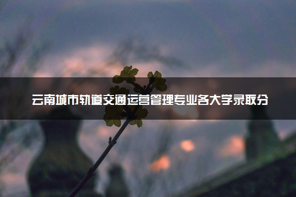 云南城市轨道交通运营管理专业各大学录取分数线：最低203分能上 开设院校及位次