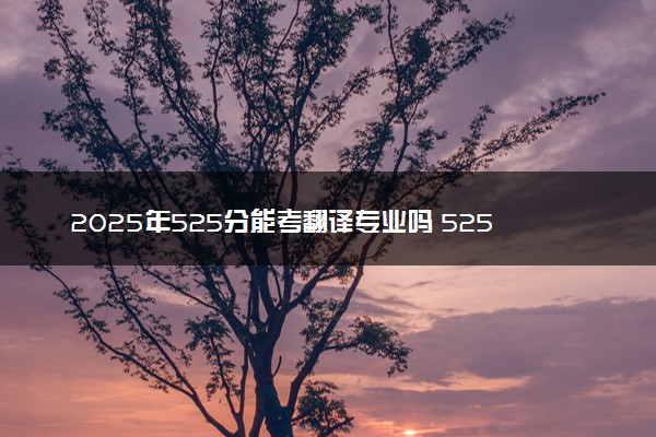2025年525分能考翻译专业吗 525分翻译专业大学推荐
