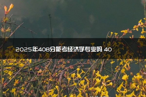 2025年408分能考经济学专业吗 408分经济学专业大学推荐