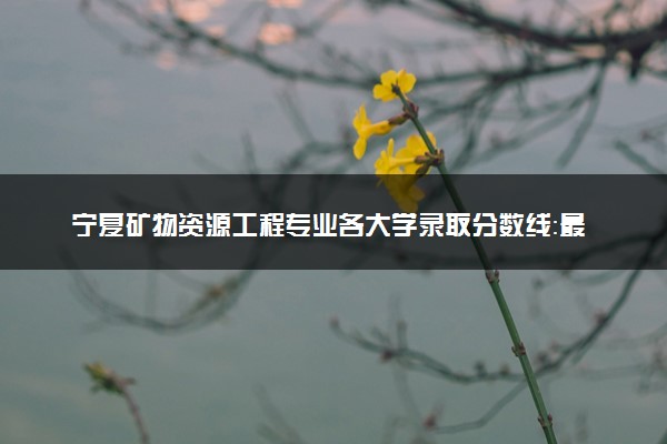 宁夏矿物资源工程专业各大学录取分数线：最低472分能上 开设院校及位次