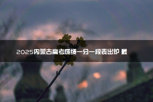 2025内蒙古高考成绩一分一段表出炉 最新位次排名【完整版】