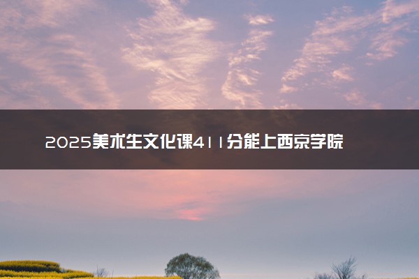 2025美术生文化课411分能上西京学院吗
