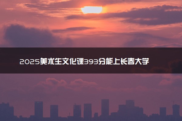 2025美术生文化课393分能上长春大学旅游学院吗